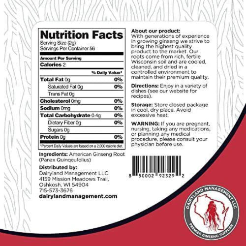 Dairyland American Ginseng Slices 8 oz